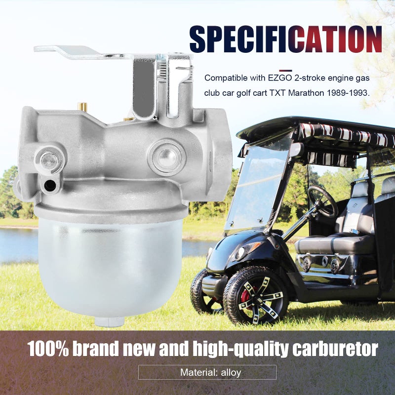 QAZAKY Carburetor Compatible with EZGO Marathon TXT Golf Cart Gas 2-Cycle Engine 14031-G1 20071-G1 21740-G1 23932-G1 17563 17564 Carb 1989 1990 1991 1992 1993 - Image 5